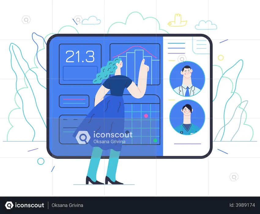 Online medical application  Illustration