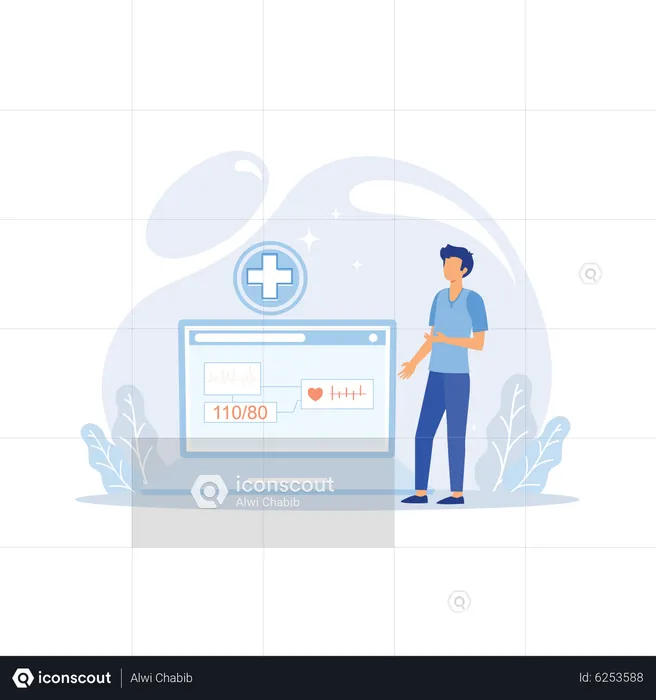 Online medical consultation  Illustration