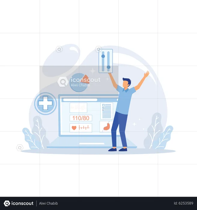 Online medical consultation  Illustration