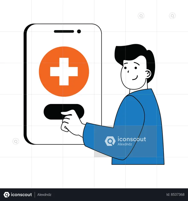 Online medical help  Illustration