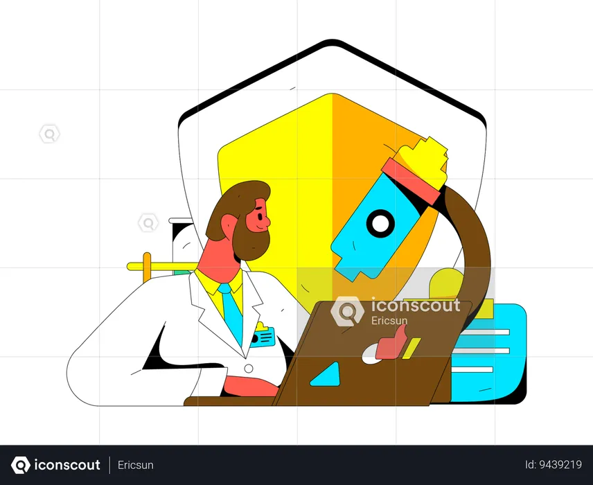 Online medical service  Illustration