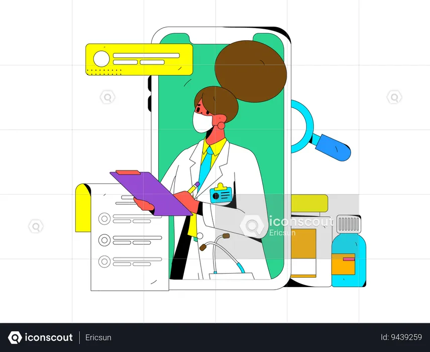 Online medical service  Illustration