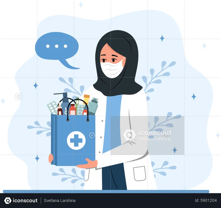 Online medicine  Illustration