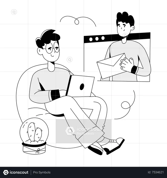 Online Meeting  Illustration