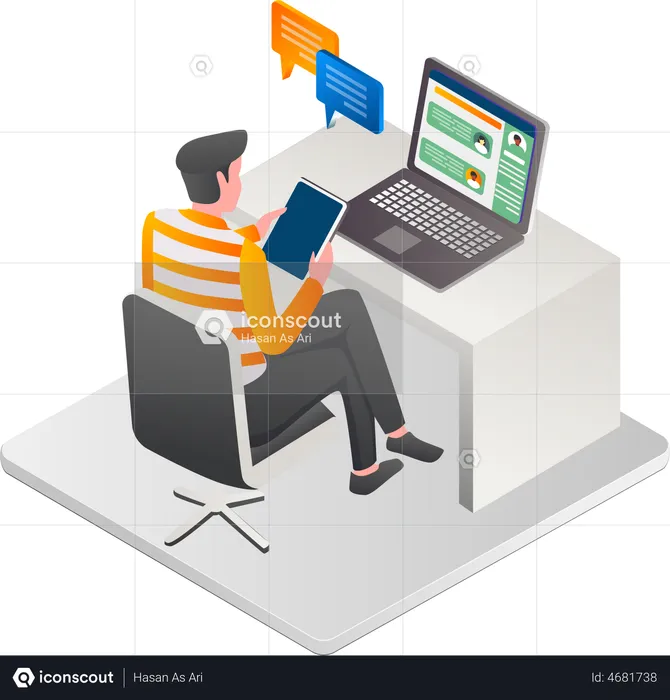 Online meeting conference  Illustration