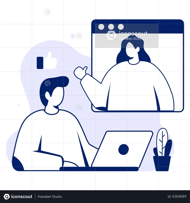 Online meeting  Illustration