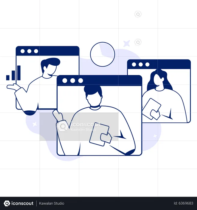 Online Meeting  Illustration