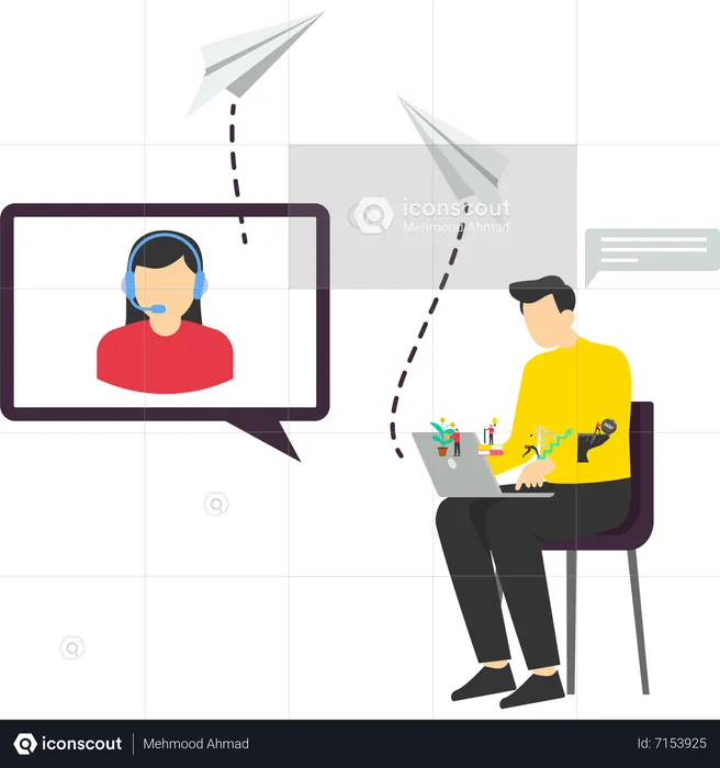 Online meeting  Illustration