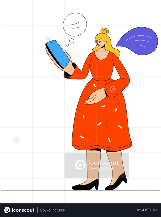 Online messaging  Illustration