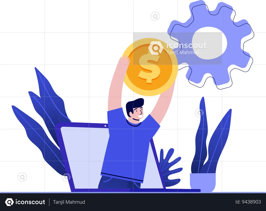 Online Money  Illustration