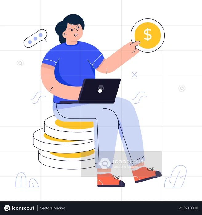 Online Money  Illustration