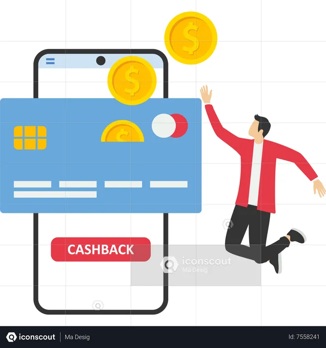 Online money back  Illustration