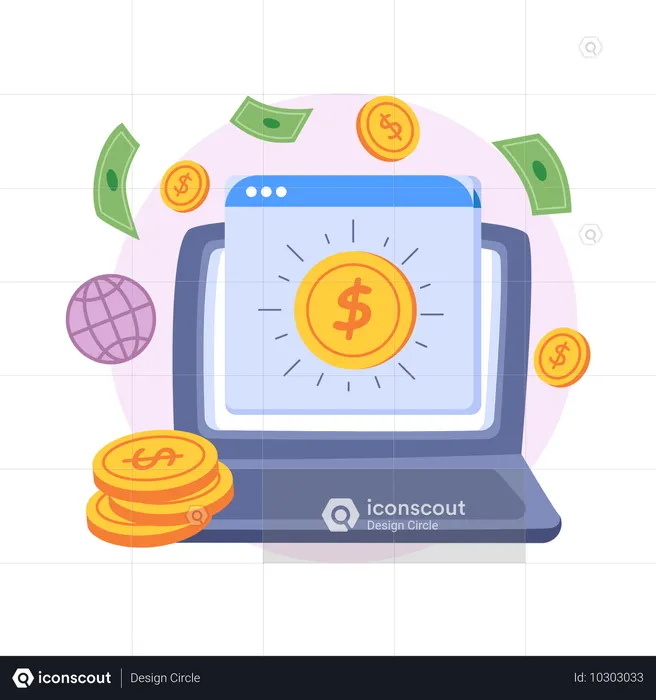 Online Money  Illustration