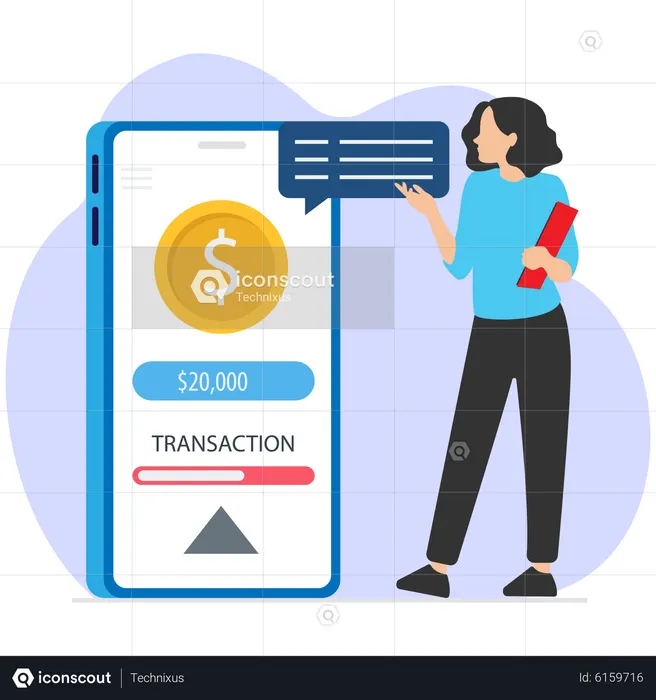 Online money transfer  Illustration