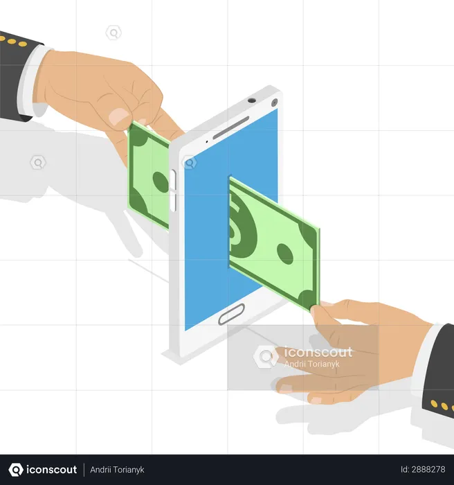 Online money transfer  Illustration