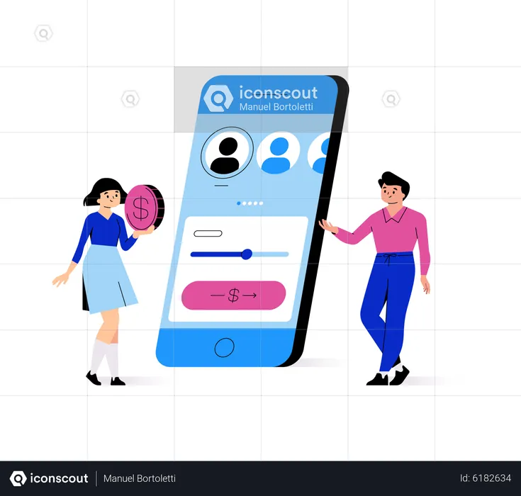 Online Money Transfer  Illustration