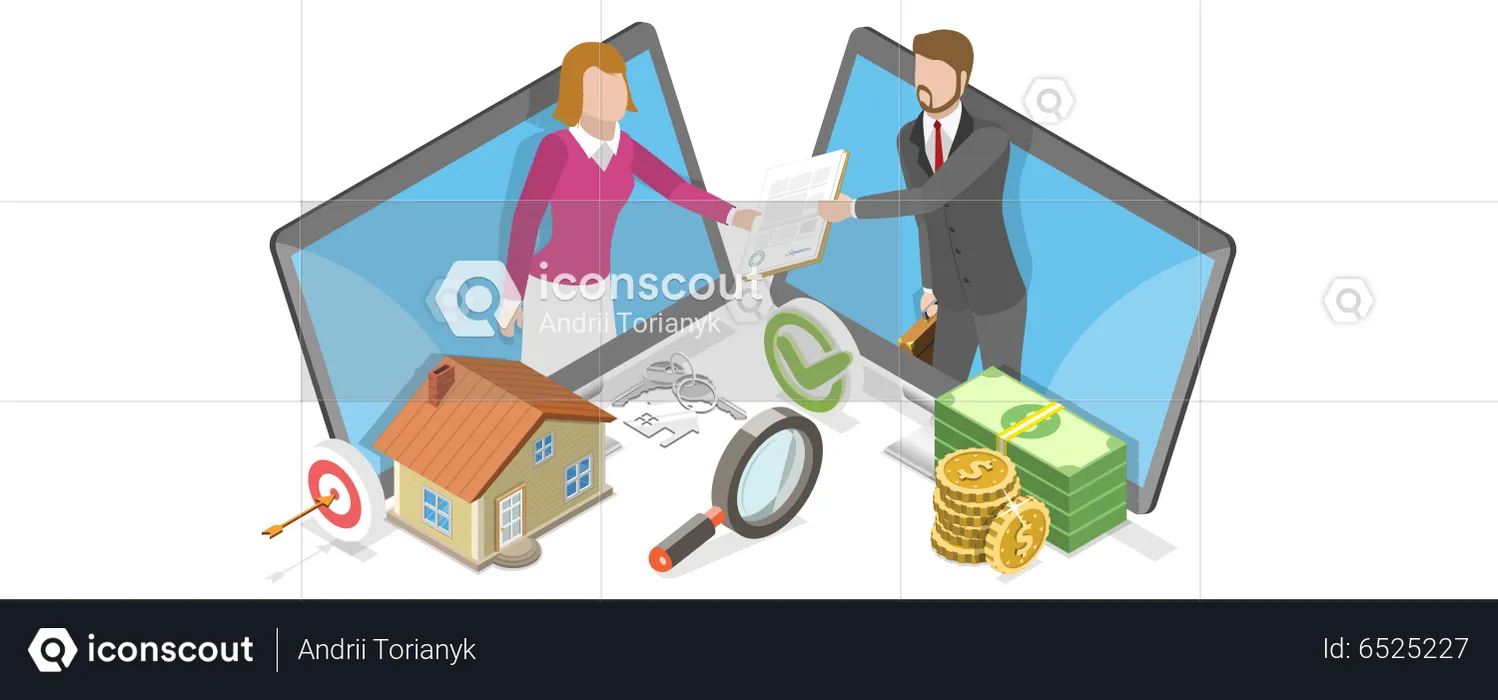 Online Mortgage Loan  Illustration