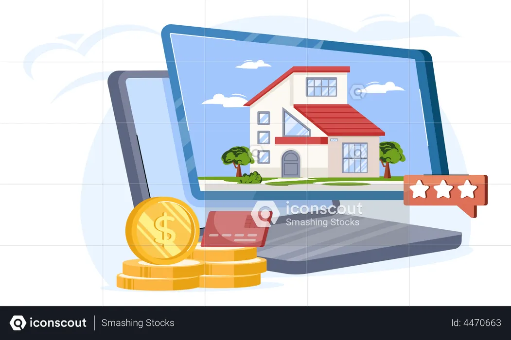 Online Mortgage Payment  Illustration