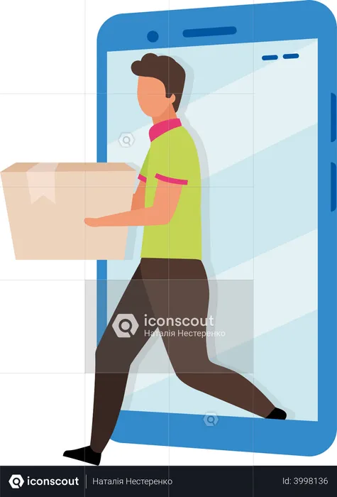 Online Ordering delivery  Illustration