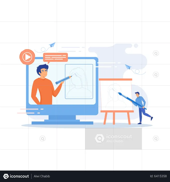 Online Painting Class Illustration Miscellaneous Illustrations