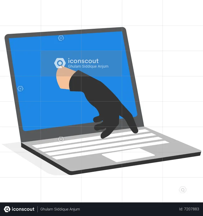Online Password breach  Illustration