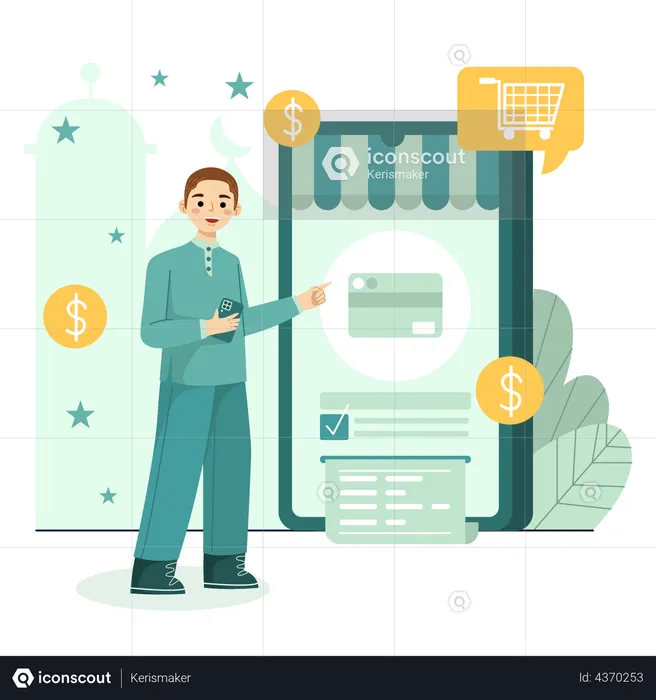 Online Payment  Illustration