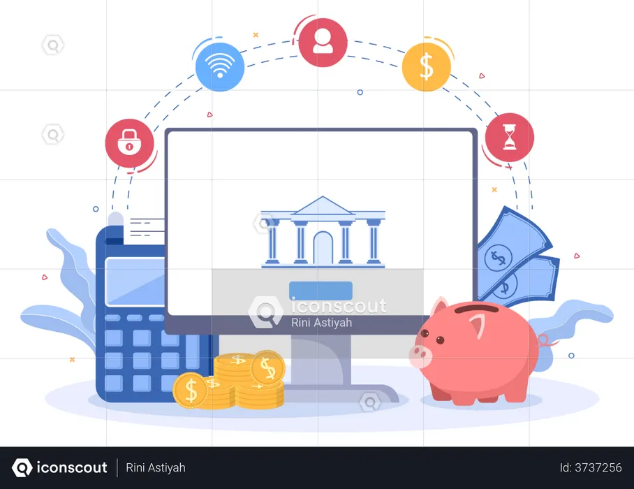 Online Payment  Illustration