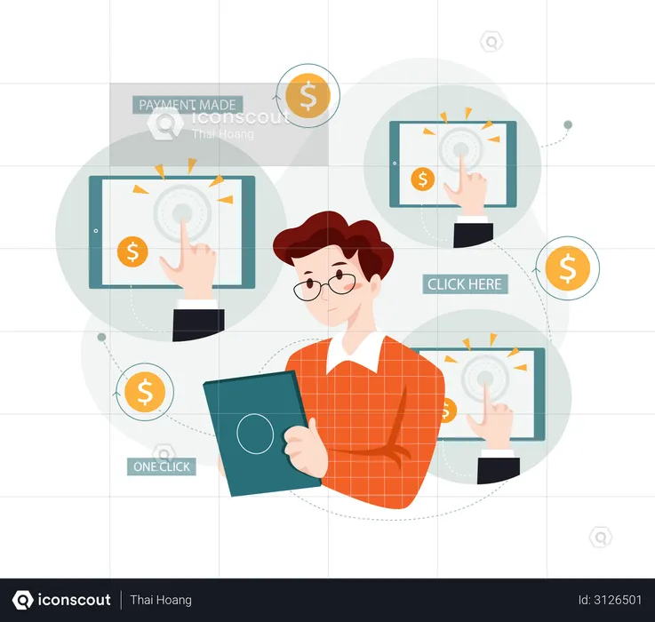 Online Payment Interface  Illustration