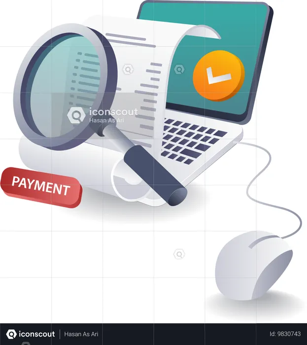 Online Payment Management with Computers  Illustration