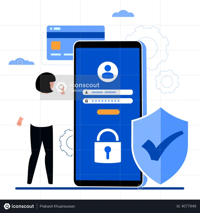 Online Payment Security  Illustration