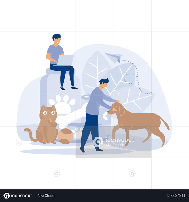 Online Pet Store  Illustration