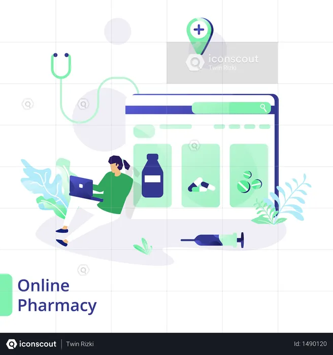 Online Pharmacy  Illustration