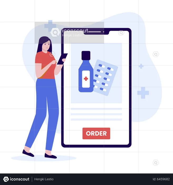 Online Pharmacy App  Illustration