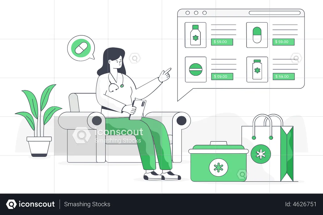 Online Pharmacy  Illustration