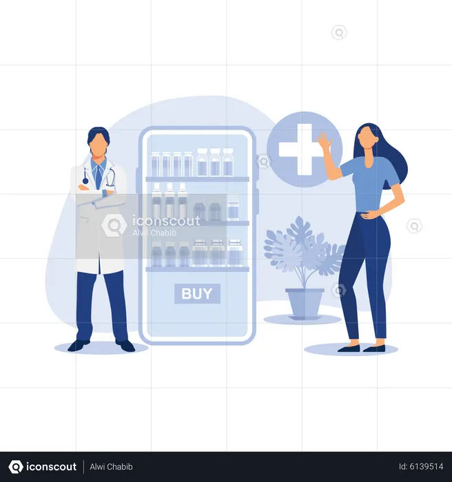 Online Pharmacy service  Illustration