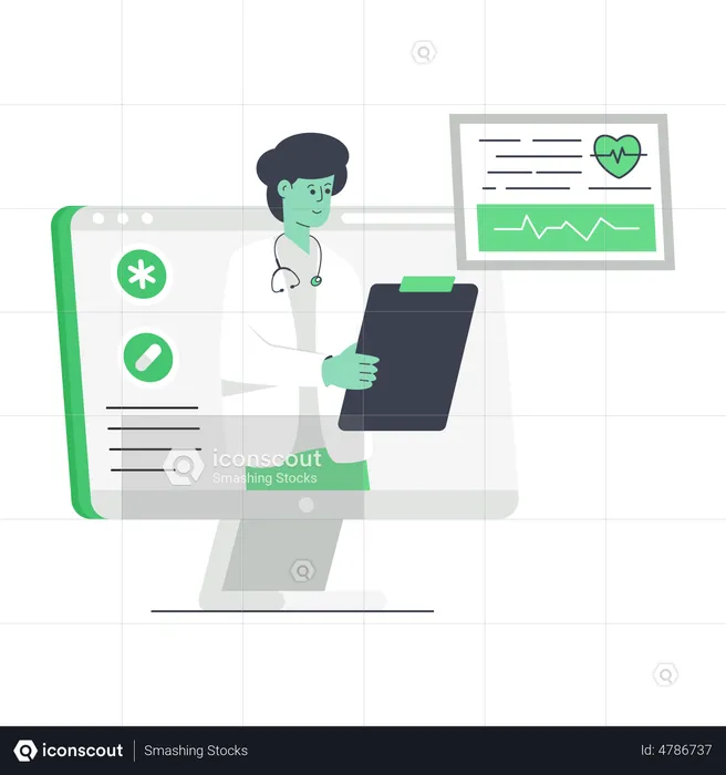 Online Physician  Illustration