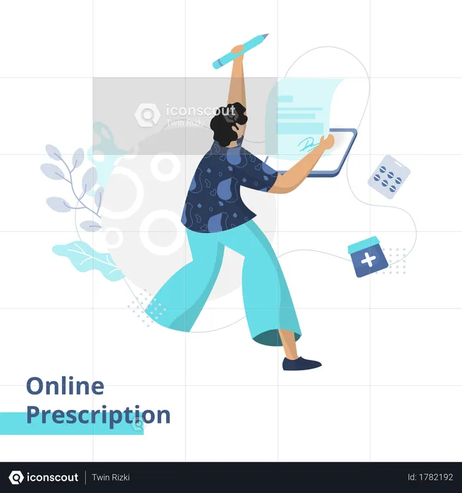Online Prescription  Illustration