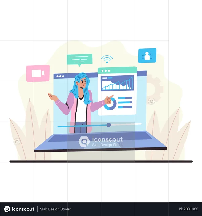 Online presentation  Illustration