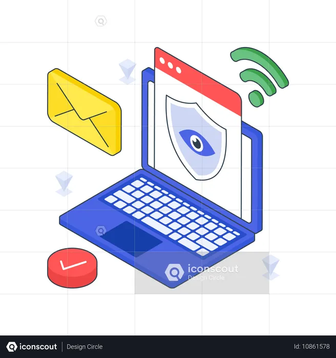 Online Privacy  Illustration