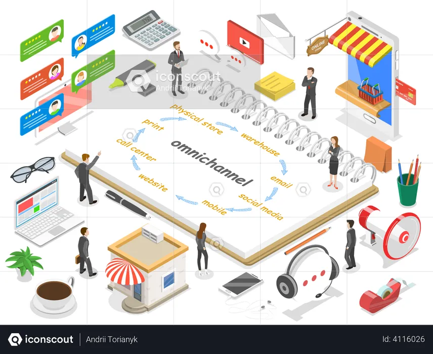 Online product marketing  Illustration