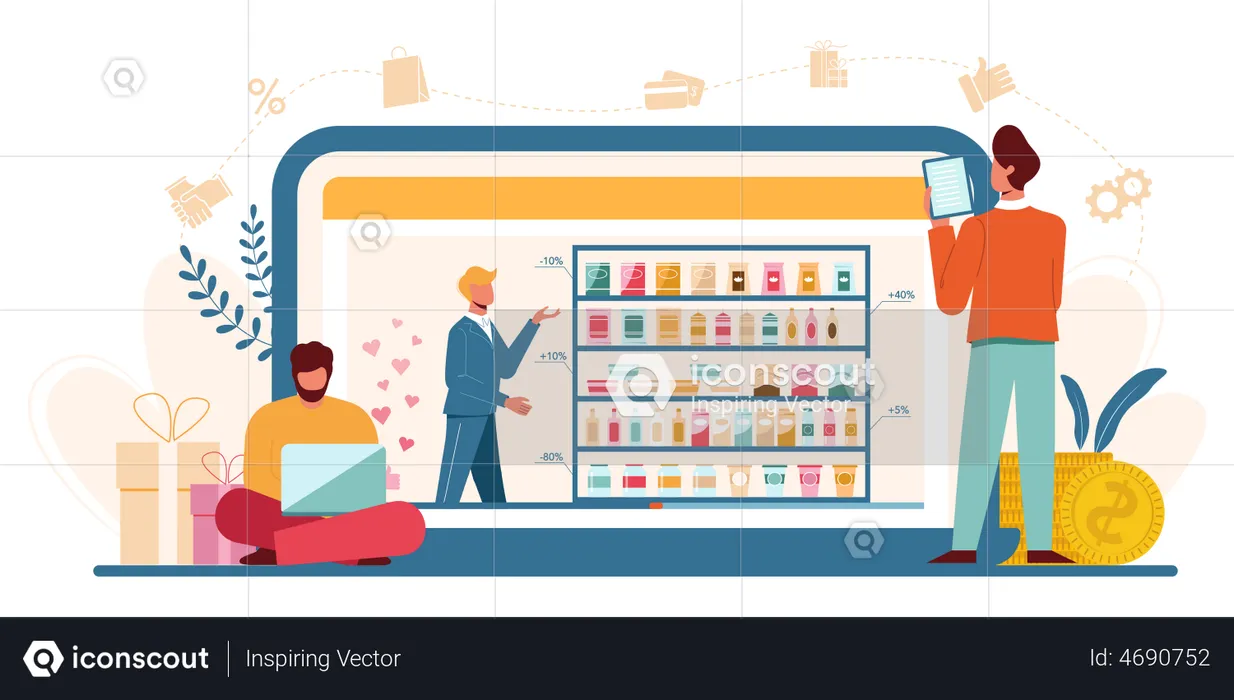 Online product selling  Illustration