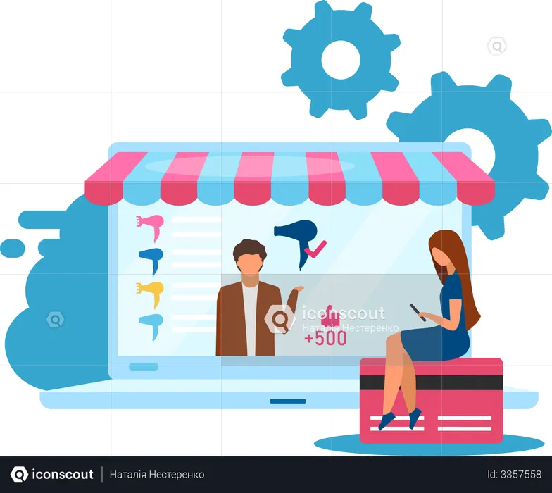 Online Products Selling  Illustration