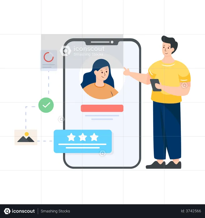 Online Profile  Illustration