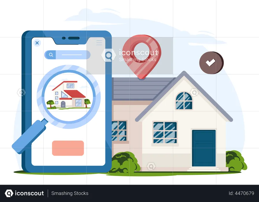 Online Property  Illustration