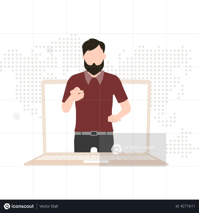 Online property agent  Illustration