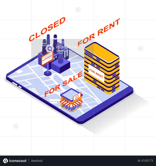 Online Property App  Illustration