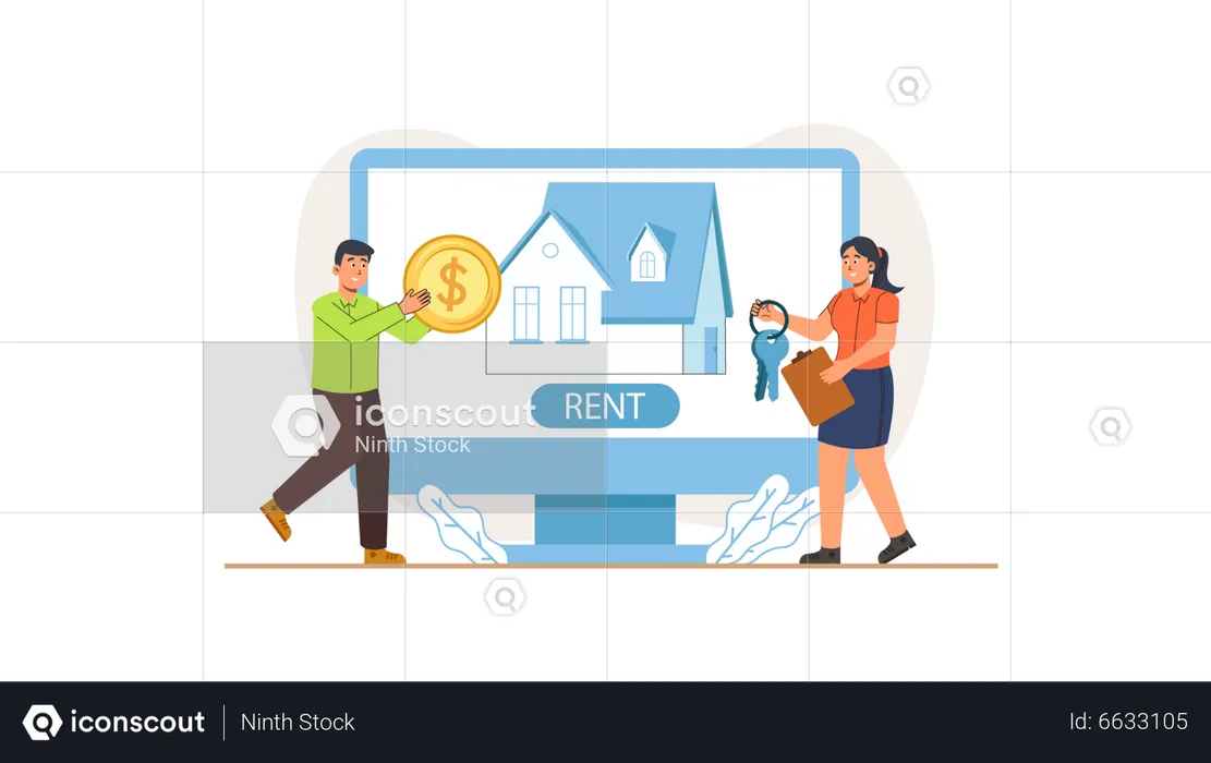 Online Property Service  Illustration