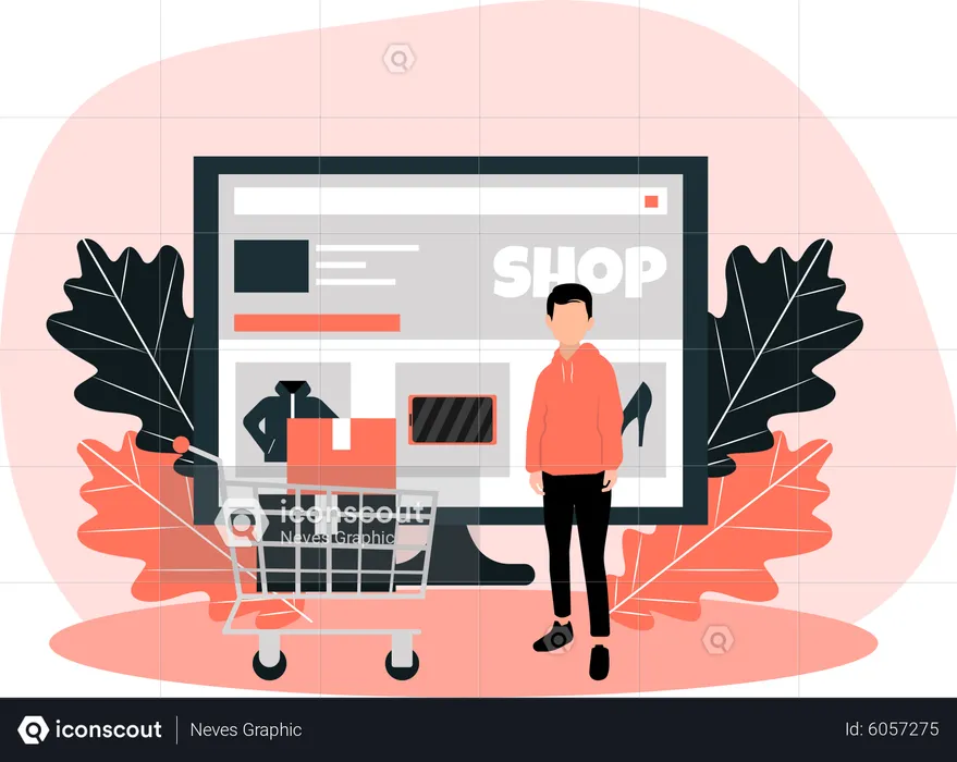 Online Purchase  Illustration