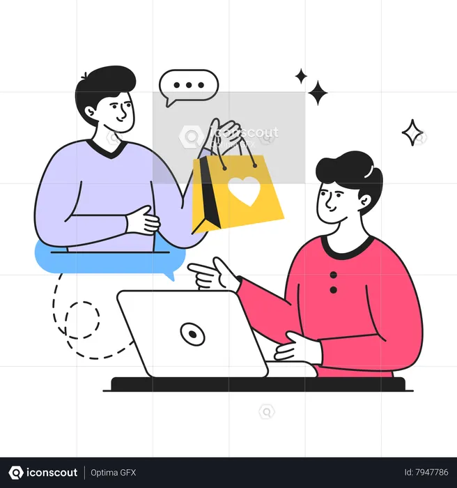 Online Purchase  Illustration