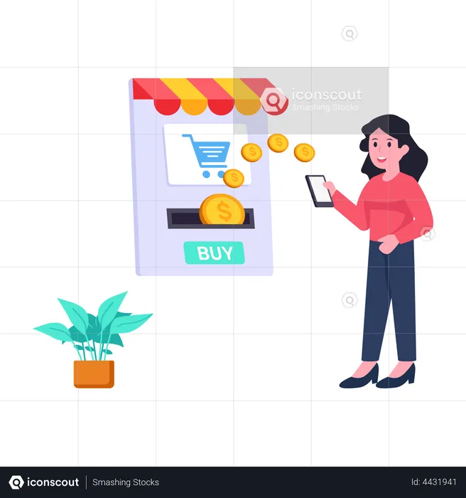 Online Purchase  Illustration